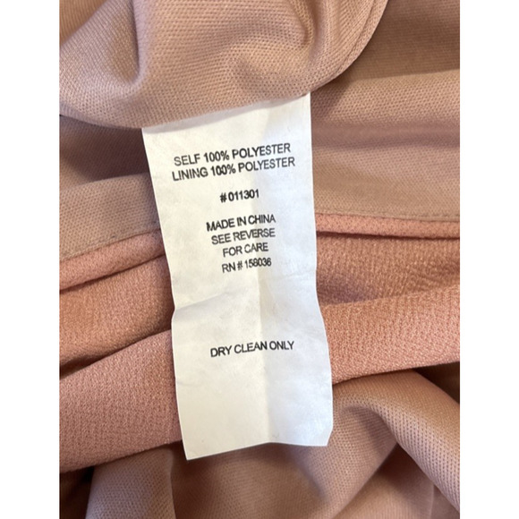 Birdy Grey Pink Bridesmaid Dress Size XS Benny Tie Back Crepe Dusty Rose Maxi - Picture 6 of 10